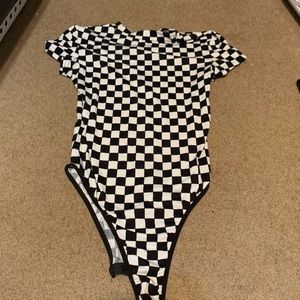 Checkered bodysuit